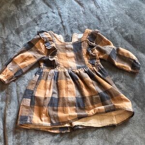 Plaid Ruffle Kids Dress